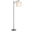 VEVOR Dimmable Floor Lamp, Color Temperature & Brightness Adjustable, Modern Standing Lamp with Remote Control, Foot Switch Floor Lamp for Living Room