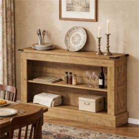 Long console table, double layered entrance table, sofa table with storage space, storage table