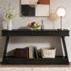 Sofa table, console table, entrance table with storage space, foyer table