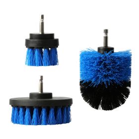 3Pcs/Set Drill Brush Power Scrubber Cleaning Brush for Car Carpet Wall Tile Tub Cleaner Combo (Option: Bglue)