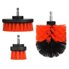 3Pcs/Set Drill Brush Power Scrubber Cleaning Brush for Car Carpet Wall Tile Tub Cleaner Combo (Option: Rged)
