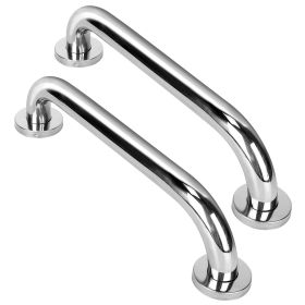 2Pcs Bath Grab Bar 11.8in Sturdy Stainless Steel Shower Safety Handle For Bathtub Toilet Stairway Anti-slip Handrail Balance Bar 220LBS Pull Force (Option: g50cm)