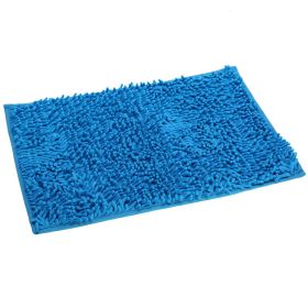 Antiskid Bathroom Mat Water Absorbent Toilet Carpet Machine Washable Chenille Cushion Rugs 23.23x15.75inches for Home Decoration (Option: BLU)_GPCgMat(BLU)